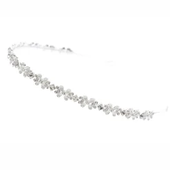 Poirier Crystal Hair Accessories | Silver Hair Accessories*Clover Dainty Floral Headband Silver