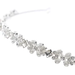 Poirier Crystal Hair Accessories | Silver Hair Accessories*Clover Dainty Floral Headband Silver