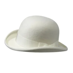 Poirier Bridal Hats*Coco Bridal Bowler Hat with Bow Detail Ivory