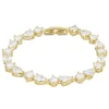 Lace & Favour Gold Prom Jewellery | Prom Bracelets*Connaught Dainty Cubic Zirconia Wedding Bracelet (Gold)