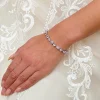 Lace & Favour Silver Prom Jewellery | Prom Bracelets*Connaught Dainty Cubic Zirconia Wedding Bracelet (Silver)