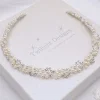 Twilight Designs Silver Hair Accessories | Pearl Hair Accessories*Delilah Crystal Leaves and Pearl Wedding Hair Vine Ivory/ Silver
