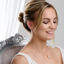 Lace & Favour Bridesmaid Gifts | Bride Gifts*Dolci Rose Gold Crystal Embellished Teardrop Pearl Earrings Ivory/ Rose Gold