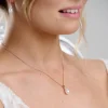 Lace & Favour Bridesmaid Gifts | Bride Gifts*Dolci Rose Gold Teardrop Pearl Pendant Necklace