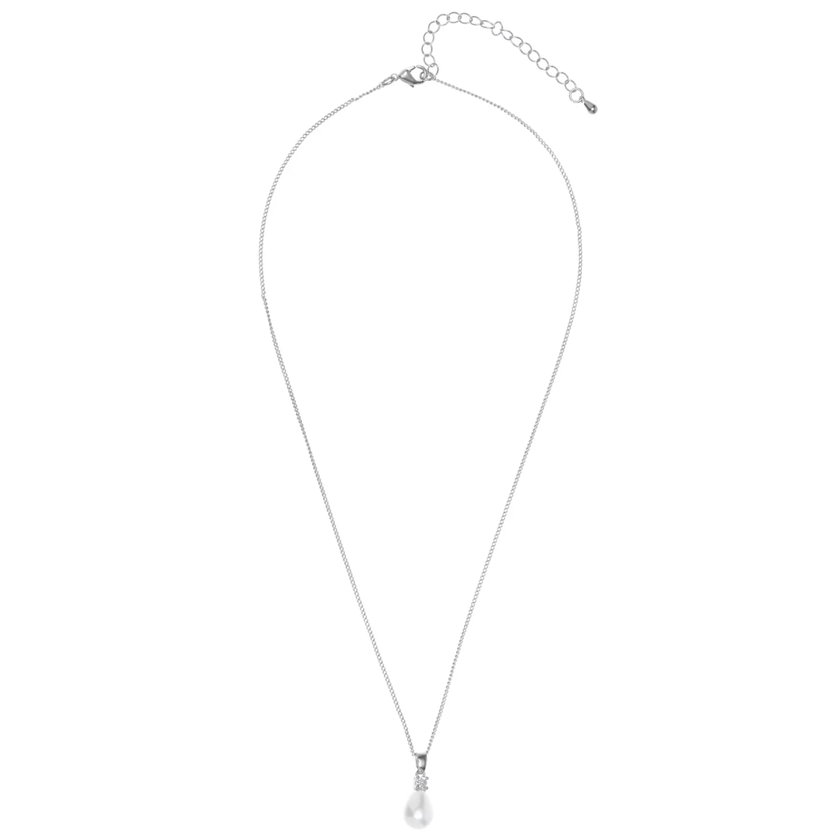 Lace & Favour Bridesmaid Gifts | Bride Gifts*Dolci Silver Teardrop Pearl Pendant Necklace
