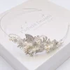 Twilight Designs Vintage Headpieces | Pearl Hair Accessories*Edith Vintage Pearl and Diamante Bridal Side Headband Silver