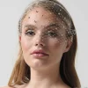 Poirier Birdcage Veils | Vintage Veils*Effie Swarovksi Crystal Bridal Birdcage Veil Ivory