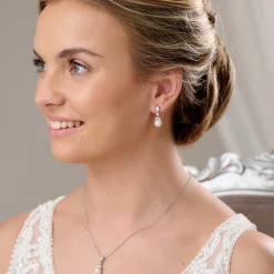 Lace & Favour Bridesmaid Gifts | Bride Gifts*Elegance Crystal and Pearl Bridal Jewellery Set