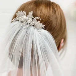 Beads & Beyond Vintage Headpieces | Pearl Hair Accessories*Elouise Beaded Leaves and Ivory Pearl Vintage Inspired Hair comb Ivory/Silver