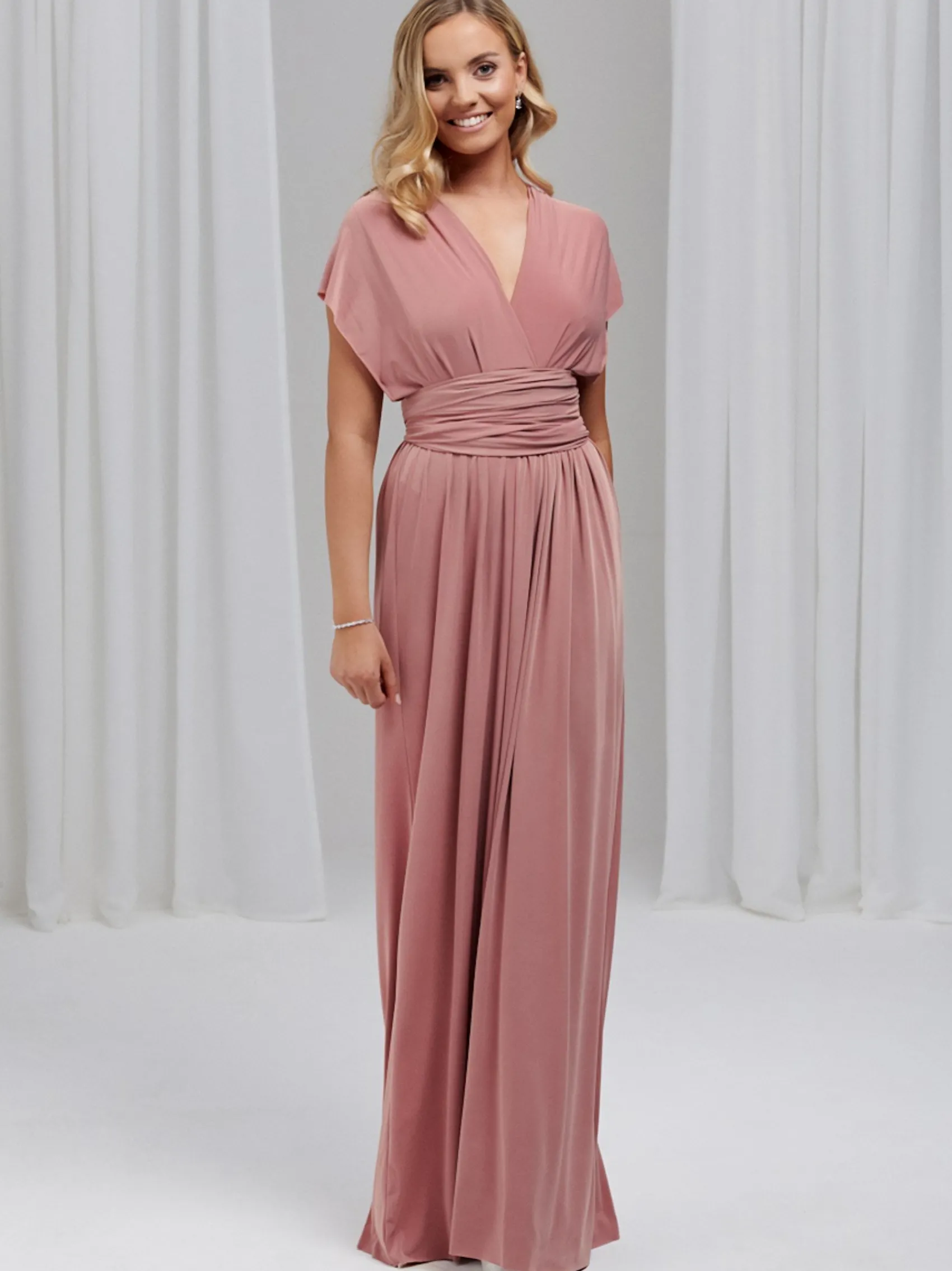 Lace & Favour Multiway Bridesmaid Dresses*Emily Rose Multiway Bridesmaid Dress (One Size) Dusky Pink