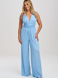 Lace & Favour Multiway Bridesmaid Jumpsuits*Emily Rose Multiway Bridesmaid Jumpsuit Dusty Blue