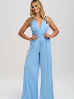 Lace & Favour Multiway Bridesmaid Jumpsuits*Emily Rose Multiway Bridesmaid Jumpsuit Dusty Blue
