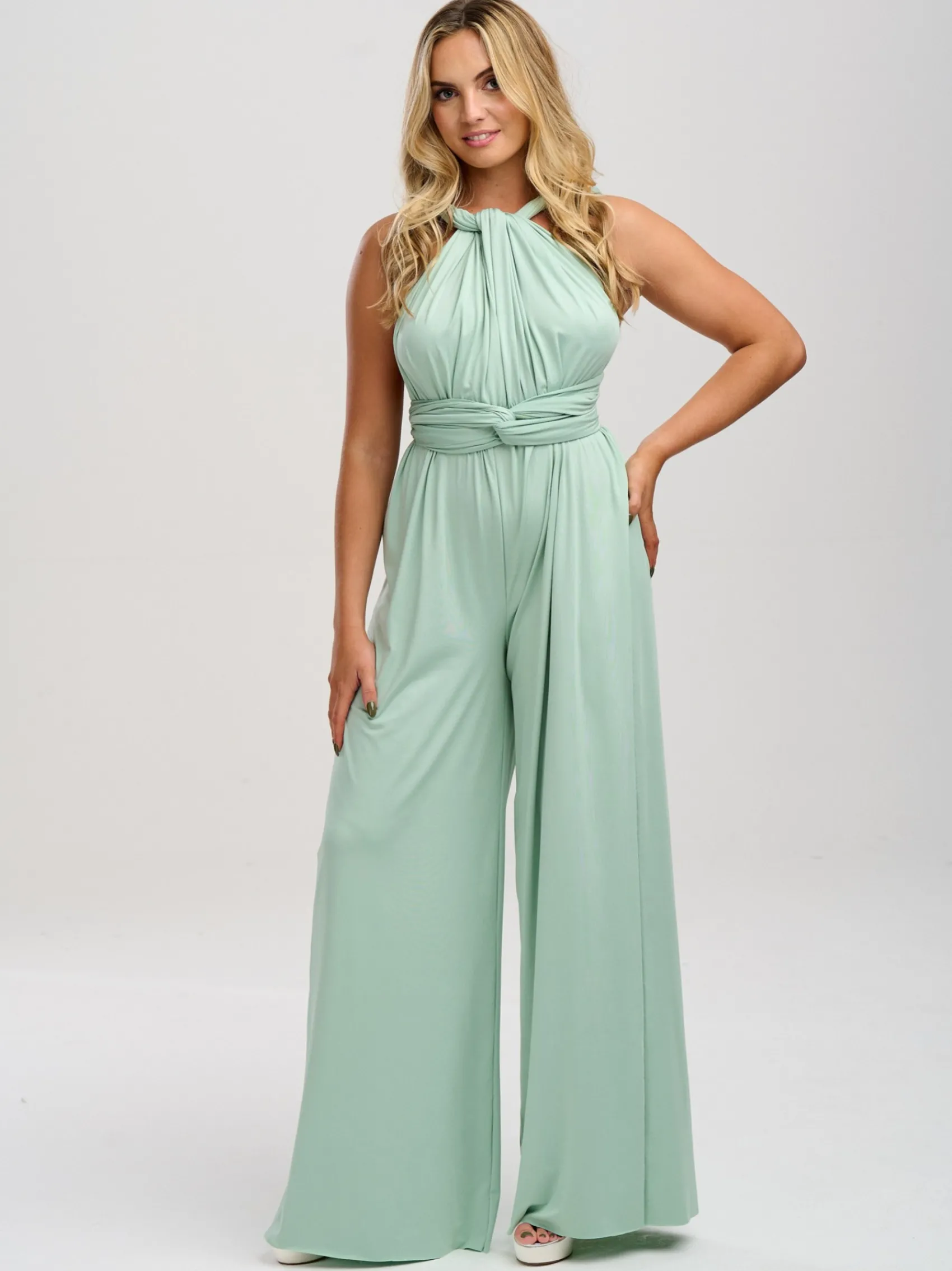 Lace & Favour Multiway Bridesmaid Jumpsuits*Emily Rose Multiway Bridesmaid Jumpsuit Mint Green
