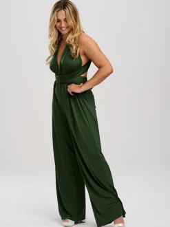 Lace & Favour Multiway Bridesmaid Jumpsuits*Emily Rose Multiway Bridesmaid Jumpsuit Olive Green