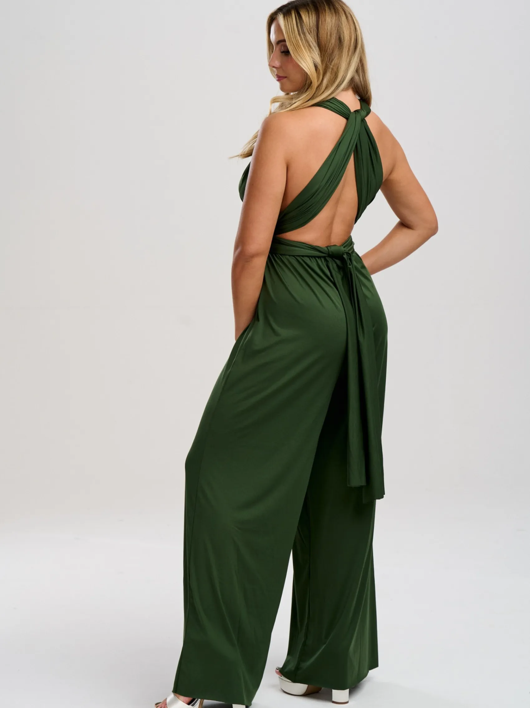 Lace & Favour Multiway Bridesmaid Jumpsuits*Emily Rose Multiway Bridesmaid Jumpsuit Olive Green