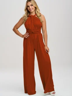 Lace & Favour Multiway Bridesmaid Jumpsuits*Emily Rose Multiway Bridesmaid Jumpsuit Rust