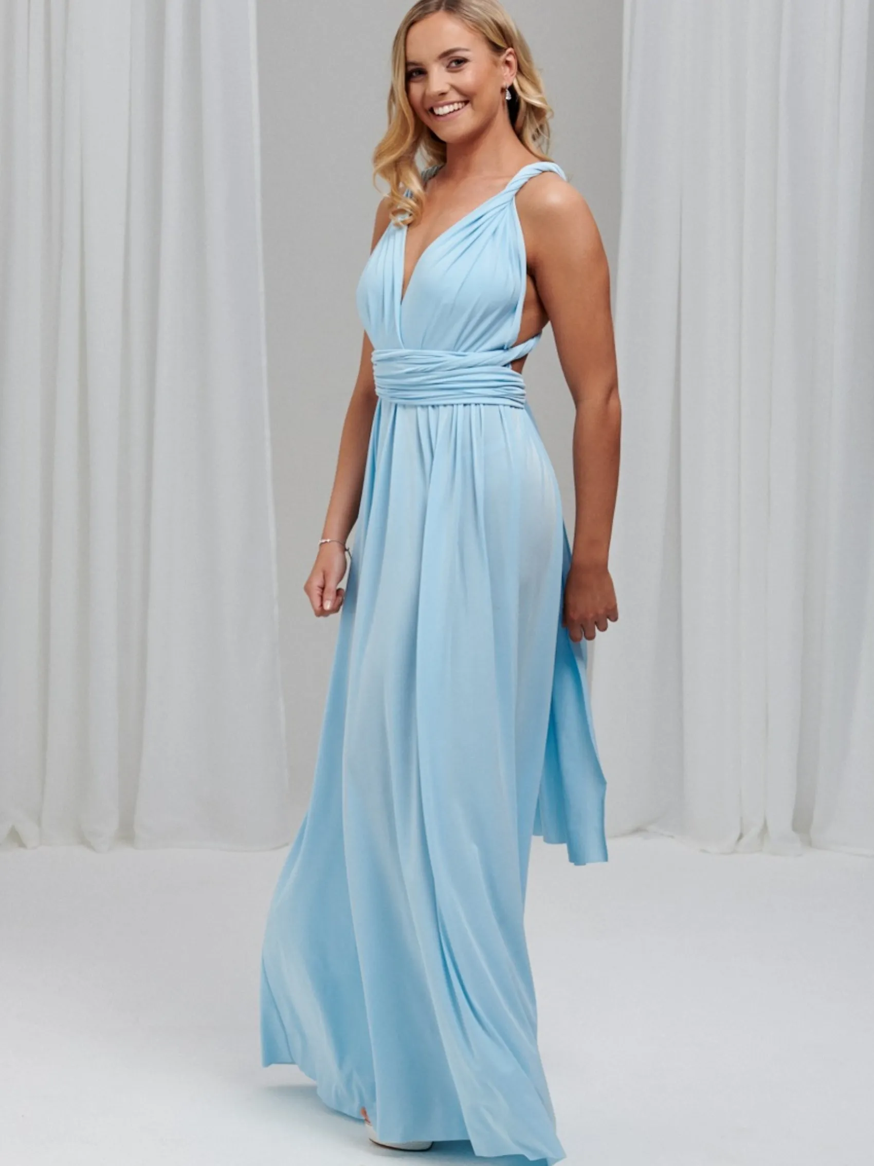 Lace & Favour Multiway Bridesmaid Dresses*Emily Rose Multiway Bridesmaid Dress (One Size) Sky Blue