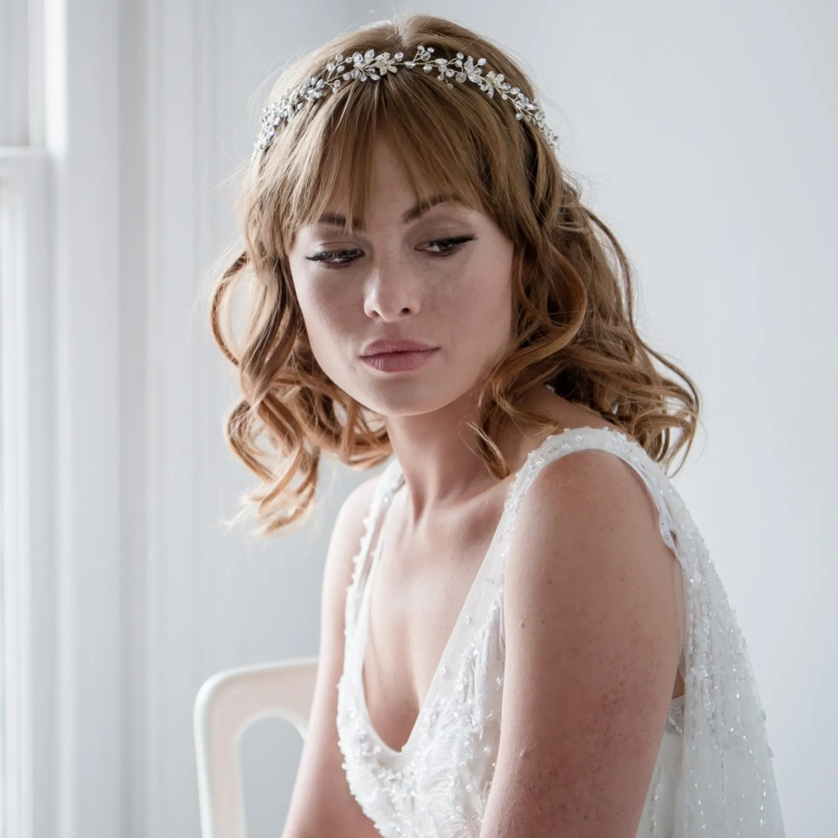 Twilight Designs Crystal Hair Accessories | Gold Hair Accessories*Estelle Long en Crystal Wedding Hair Vine Gold