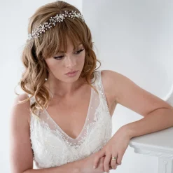 Twilight Designs Crystal Hair Accessories | Gold Hair Accessories*Estelle Long en Crystal Wedding Hair Vine Gold