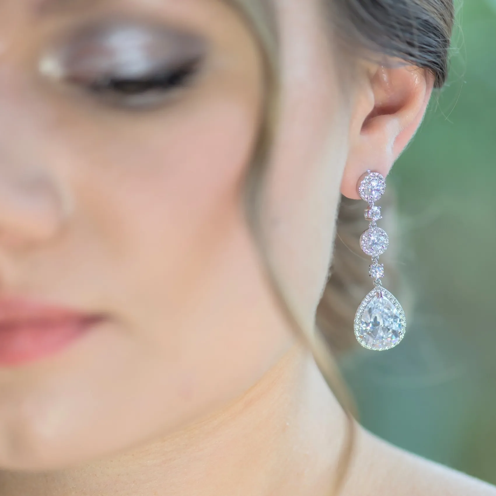 Lace & Favour Silver Prom Jewellery | Prom Earrings*Eternal Chandelier Crystal Wedding Earrings Silver