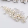 Twilight Designs Vintage Headpieces | Pearl Hair Accessories*Eugenie Vintage Freshwater Pearl and Diamante Hair Comb Ivory/ Silver