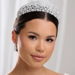 Lace & Favour Crystal Hair Accessories | Silver Hair Accessories*Fantasia Statement Regal Crystal Princess Tiara Silver