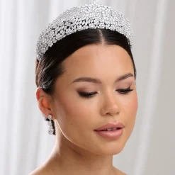 Lace & Favour Crystal Hair Accessories | Silver Hair Accessories*Fantasia Statement Regal Crystal Princess Tiara Silver