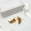 Freya Rose Crystal Jewellery | Gold Wedding Jewellery*22ct Gold Midi Crystal Drop Earrings