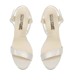 Freya Rose Wedding Guest Shoes | Wedding Shoes*Gigi Suede Chunky Platform Sandals Ivory