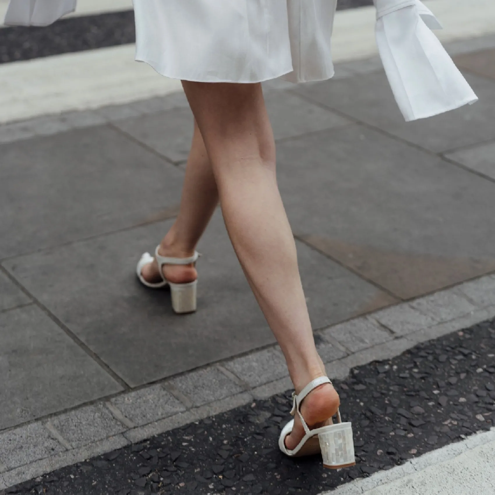 Freya Rose Wedding Guest Shoes | Mother Of The Bride Shoes*Martina Midi Ivory Suede Block Heel Sandals