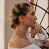 Freya Rose Silver Wedding Jewellery | Wedding Guest Jewellery*Silver Mini Hoop Earrings