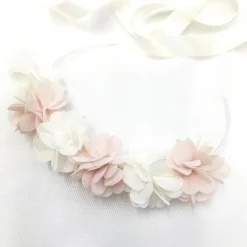 Beads & Beyond Flower Girl Gifts | Flower Girl Hair Accessories*Gabriella Blush and Ivory Flower Crown Hair Band