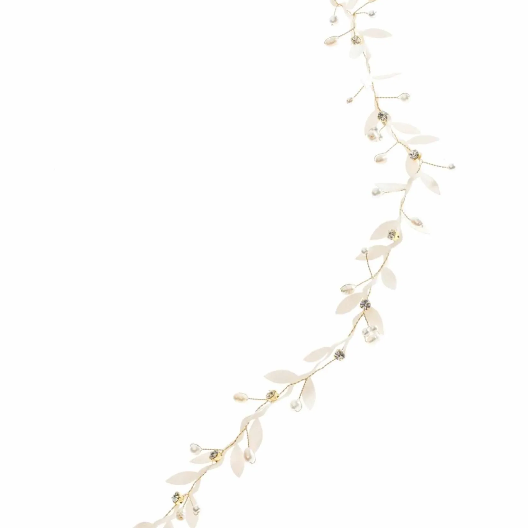 Poirier Gold Hair Accessories | Bridesmaid Hair Accessories*Gaia Leaf Bridal Boho Headband Gold
