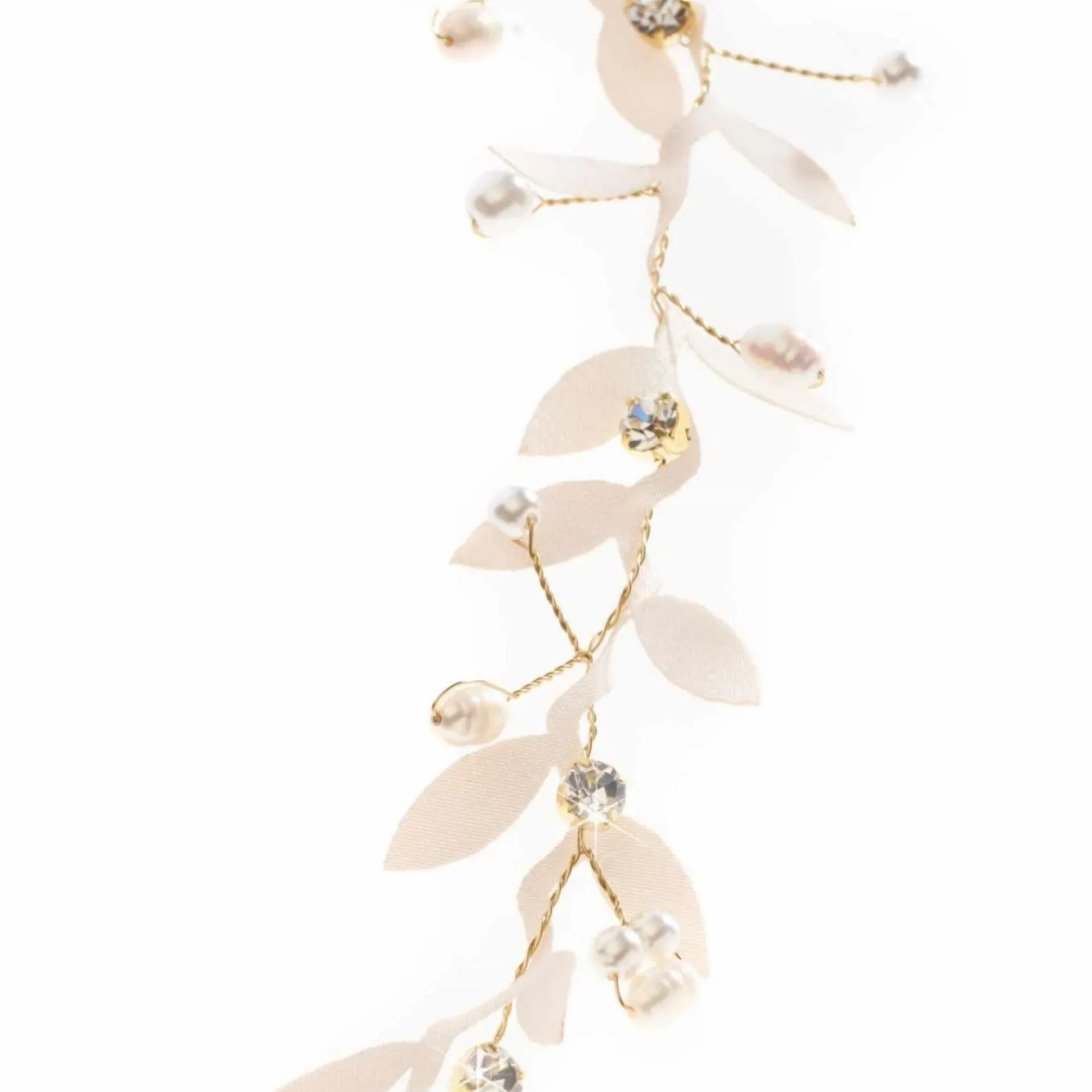Poirier Gold Hair Accessories | Bridesmaid Hair Accessories*Gaia Leaf Bridal Boho Headband Gold