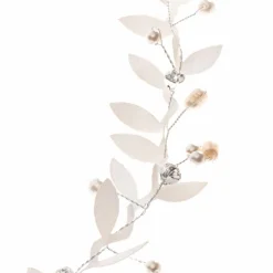 Poirier Silver Hair Accessories | Bridesmaid Hair Accessories*Gaia Leaf Bridal Boho Headband Silver