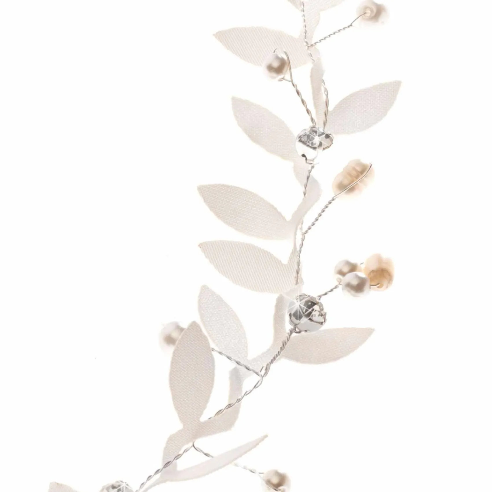 Poirier Silver Hair Accessories | Bridesmaid Hair Accessories*Gaia Leaf Bridal Boho Headband Silver