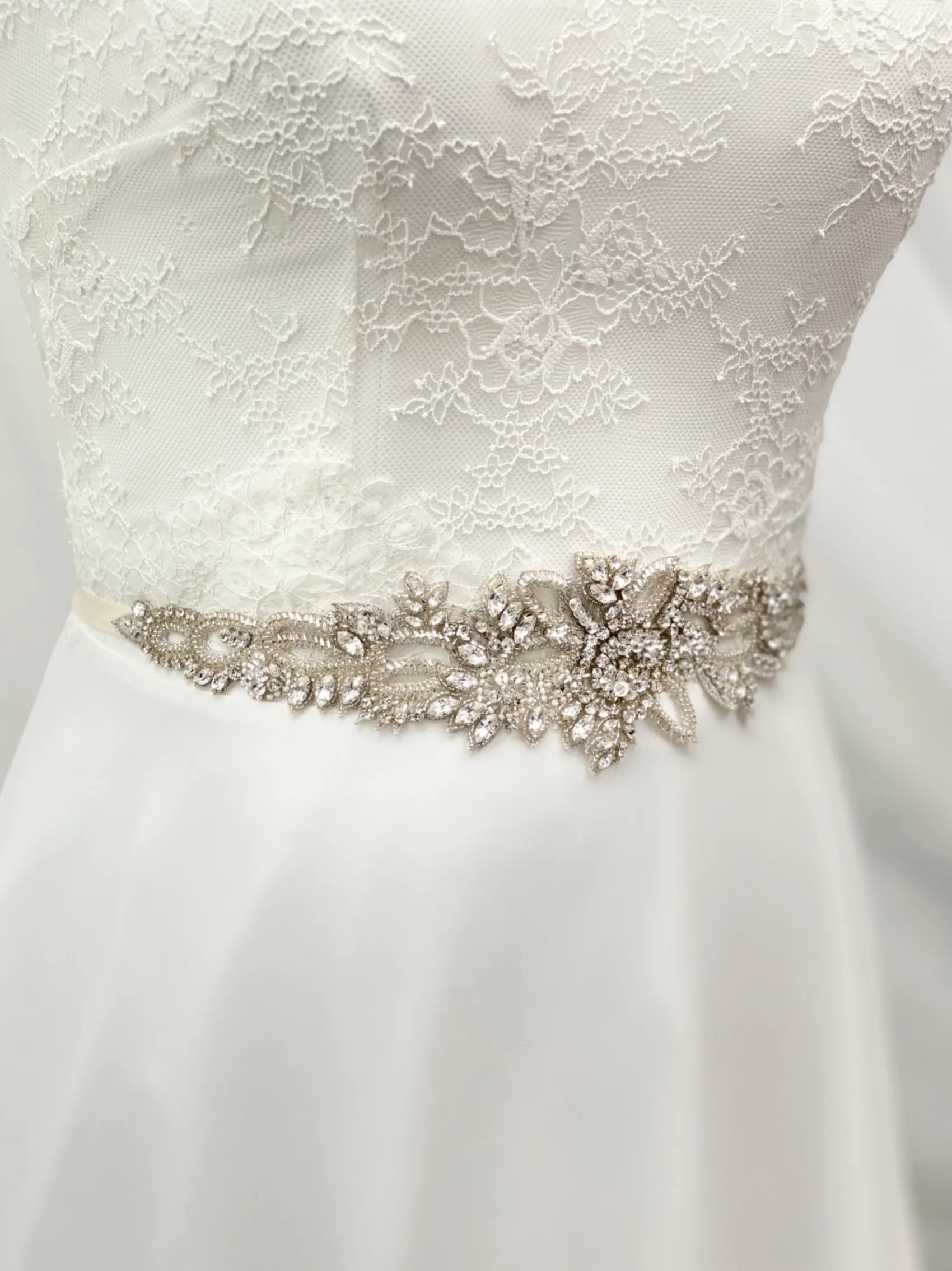 Beads & Beyond Wedding Dress Belts*Hamilton Vintage Beaded and Crystal Embellished Bridal Belt