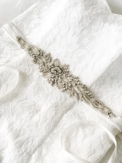 Beads & Beyond Wedding Dress Belts*Hamilton Vintage Beaded and Crystal Embellished Bridal Belt