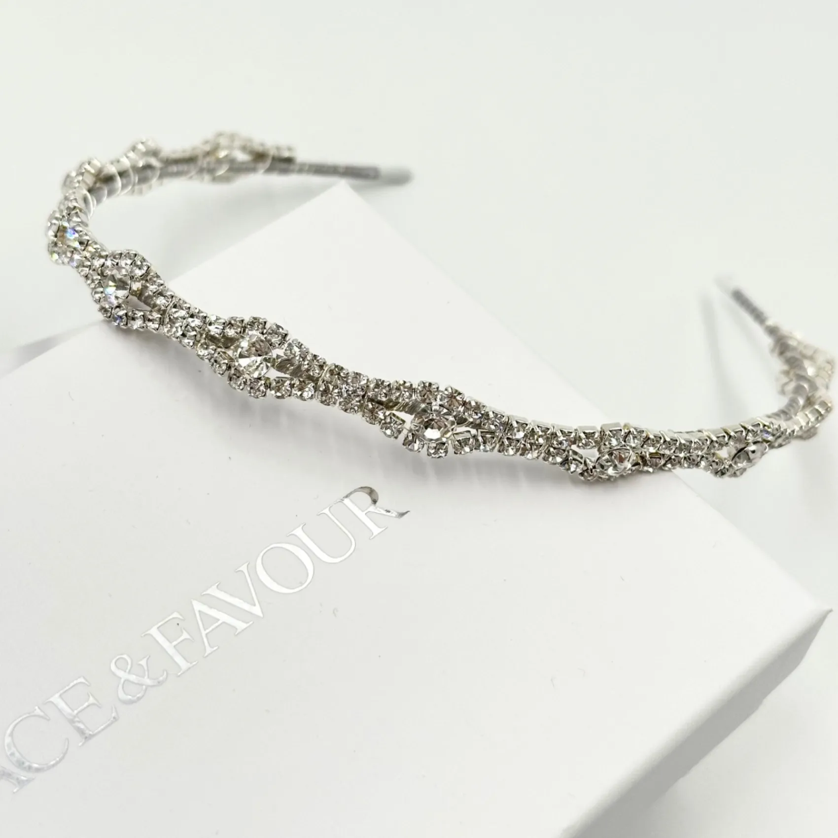 Beads & Beyond Vintage Headpieces | Crystal Hair Accessories*Harper Narrow Diamante Wedding Headband Silver