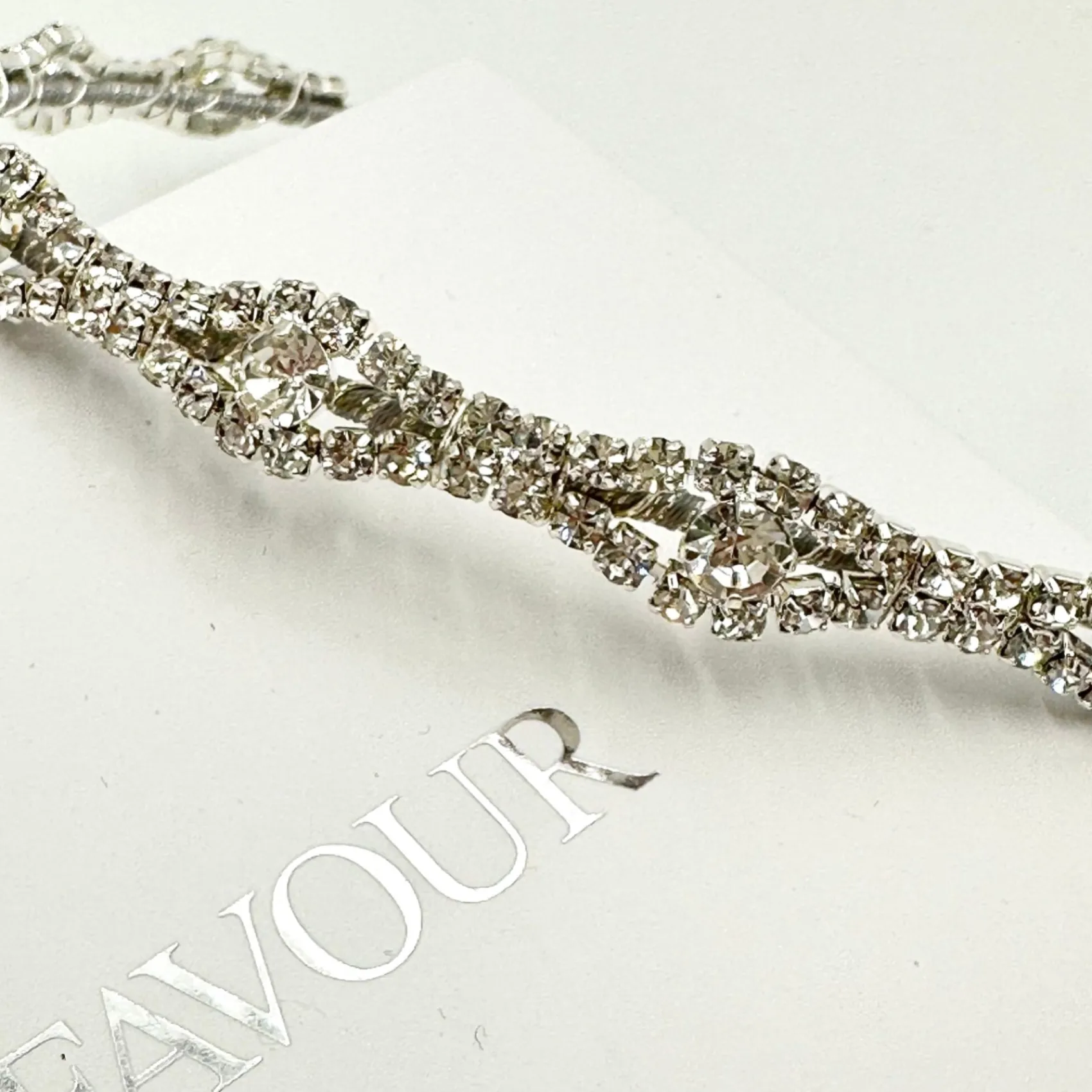 Beads & Beyond Vintage Headpieces | Crystal Hair Accessories*Harper Narrow Diamante Wedding Headband Silver