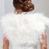 Beverly Hills Feather Stoles & Shrugs | Wedding Boleros And Jackets*Hayworth Ostrich Feather Bridal Bolero Ivory