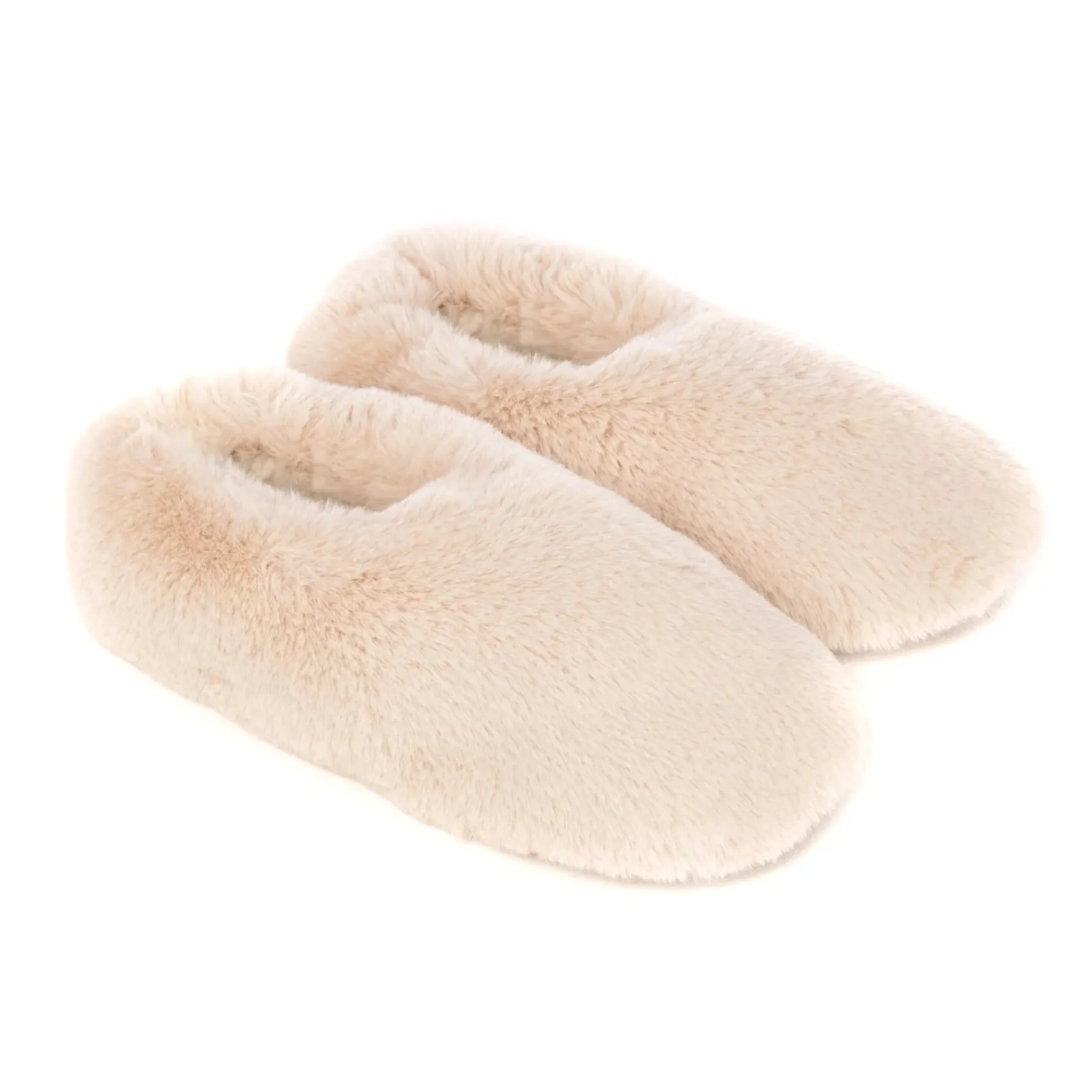 Helen Moore Honeymoon Gifts | Bride Gifts*Faux Fur Slippers Beige