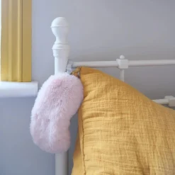 Helen Moore Honeymoon Gifts | Bridesmaid Gifts*Faux Fur Eye Mask Blossom Pink