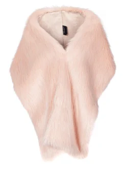 Helen Moore Faux Fur Jackets, Capes And Shawls | Wedding Capes & Wraps*Long Faux Fur Stole | Lace & Favour Blush