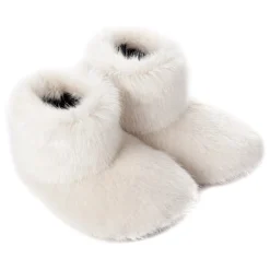 Helen Moore Honeymoon Gifts | Bride Gifts*Faux Fur Slipper Boots Ermine White