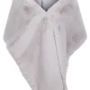 Helen Moore Faux Fur Jackets, Capes And Shawls | Wedding Capes & Wraps*Long Faux Fur Stole | Lace & Favour Mist Grey