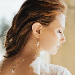 Hermione Harbutt Pearl Jewellery | Silver Wedding Jewellery*Eros Pearl Drop Earrings Ivory