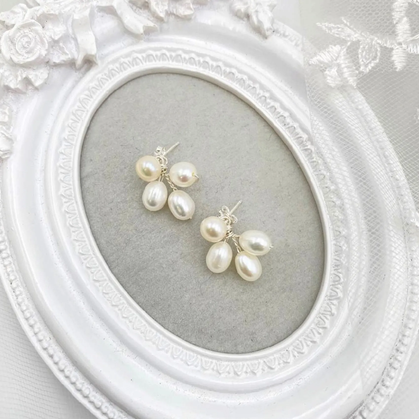 Hermione Harbutt Mother Of The Groom Gifts | Mother Of The Bride Gifts*Kensington Freshwater Pearl Earrings Ivory