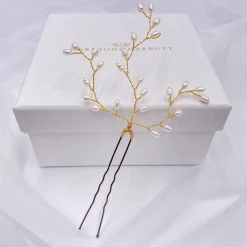 Hermione Harbutt Pearl Hair Accessories | Gold Hair Accessories*Lily Freshwater Pearl Bridal Hair Pins