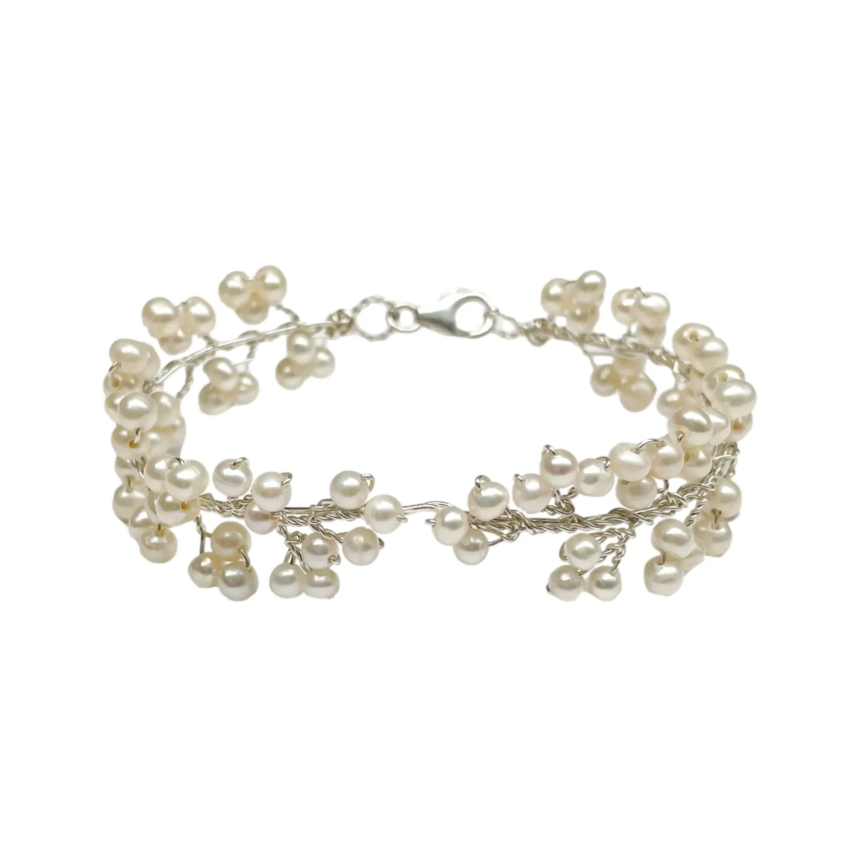 Hermione Harbutt Pearl Jewellery | Silver Wedding Jewellery*Maiden Freshwater Pearl Bracelet Ivory